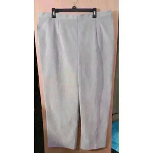 Alfred Dunner 22W Classic Fit‎ Comfort Waist Easy Wear Care Gray Corduroy Pants